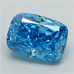 Picture of Lab Grown Diamond 1.59 Carats, CUSHION MODIFIED with  Cut, Fancy Vivid Blue Color, VVS2 Clarity and Certified by IGI