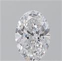 Natural Diamond 1.20 Carats, Oval with  Cut, D Color, SI2 Clarity and Certified by GIA