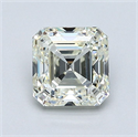 Natural Diamond 1.05 Carats, Asscher with  Cut, L Color, IF Clarity and Certified by GIA
