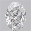 Natural Diamond 0.90 Carats, Oval with  Cut, D Color, SI2 Clarity and Certified by GIA