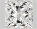 Natural Diamond 1.91 Carats, Princess with  Cut, H Color, VVS2 Clarity and Certified by GIA