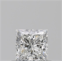 Natural Diamond 0.56 Carats, Princess with  Cut, H Color, VVS1 Clarity and Certified by GIA