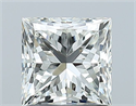 Natural Diamond 1.01 Carats, Princess with  Cut, I Color, VVS2 Clarity and Certified by GIA