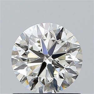 Picture of Natural Diamond 0.91 Carats, Round with Very Good Cut, K Color, SI2 Clarity and Certified by GIA