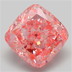 Picture of Lab Grown Diamond 4.16 Carats, CUSHION MODIFIED with  Cut, Fancy Vivid Pink Color, VS1 Clarity and Certified by IGI