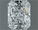 Natural Diamond 1.21 Carats, Radiant with  Cut, F Color, SI1 Clarity and Certified by GIA