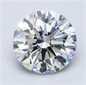 Natural Diamond 5.01 Carats, Round with Excellent Cut, G Color, SI1 Clarity and Certified by GIA