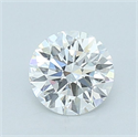 Lab Grown Diamond 1.06 Carats, Round with Ideal Cut, D Color, VS1 Clarity and Certified by IGI
