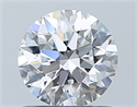 Natural Diamond 0.84 Carats, Round with Excellent Cut, D Color, SI1 Clarity and Certified by GIA