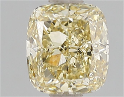 Picture of Lab Grown Diamond 1.57 Carats, CUSHION MODIFIED with  Cut, Fancy Intense Yellow Color, VS1 Clarity and Certified by IGI