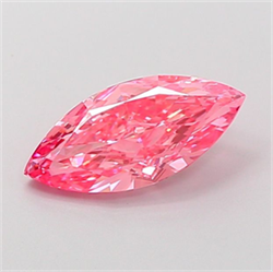 Picture of Lab Grown Diamond 1.30 Carats, Marquise with  Cut, Fancy Vivid Pink Color, VVS2 Clarity and Certified by IGI