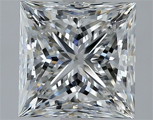 Picture of Natural Diamond 2.40 Carats, Princess with  Cut, F Color, VS2 Clarity and Certified by GIA