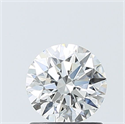 Lab Grown Diamond 1.05 Carats, Round with Ideal Cut, E Color, VS1 Clarity and Certified by IGI
