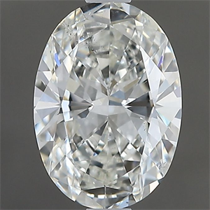 Picture of Natural Diamond 1.01 Carats, Oval with  Cut, H Color, SI1 Clarity and Certified by GIA