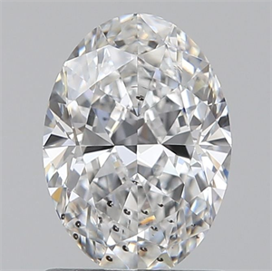 Picture of Natural Diamond 0.90 Carats, Oval with  Cut, E Color, SI2 Clarity and Certified by GIA