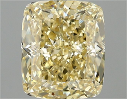 Picture of Lab Grown Diamond 2.08 Carats, CUSHION MODIFIED with  Cut, Fancy Intense Yellow Color, VS1 Clarity and Certified by IGI