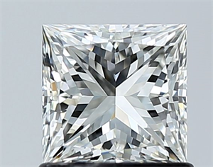 Picture of Natural Diamond 1.01 Carats, Princess with  Cut, H Color, IF Clarity and Certified by GIA