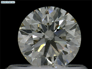 Picture of Natural Diamond 0.50 Carats, Round with Excellent Cut, K Color, SI2 Clarity and Certified by GIA