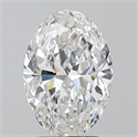 Natural Diamond 2.50 Carats, Oval with  Cut, E Color, SI1 Clarity and Certified by GIA