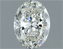 Natural Diamond 1.00 Carats, Oval with  Cut, H Color, VS1 Clarity and Certified by IGI