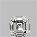 Natural Diamond 0.70 Carats, Asscher with  Cut, I Color, VVS2 Clarity and Certified by GIA