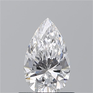 Picture of Natural Diamond 0.58 Carats, Pear with  Cut, D Color, VS1 Clarity and Certified by GIA