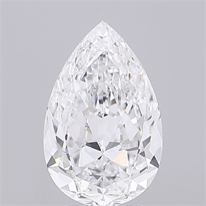 Picture of Natural Diamond 3.51 Carats, Pear with  Cut, D Color, VS2 Clarity and Certified by GIA