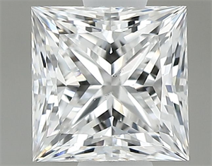 Picture of Natural Diamond 0.49 Carats, Princess with  Cut, E Color, SI1 Clarity and Certified by GIA