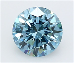 Picture of Lab Grown Diamond 1.49 Carats, Round with Excellent Cut, Fancy Vivid Blue Color, VS1 Clarity and Certified by IGI