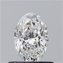 Natural Diamond 0.53 Carats, Oval with  Cut, E Color, VVS2 Clarity and Certified by GIA