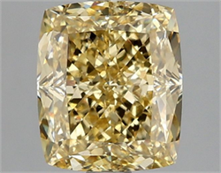Picture of Lab Grown Diamond 2.06 Carats, CUSHION MODIFIED with  Cut, Fancy Intense Yellow Color, VS1 Clarity and Certified by IGI
