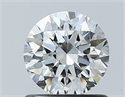 Natural Diamond 0.80 Carats, Round with Excellent Cut, F Color, SI1 Clarity and Certified by GIA