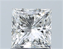 Natural Diamond 1.00 Carats, Princess with  Cut, H Color, SI1 Clarity and Certified by GIA