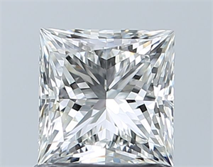 Picture of Natural Diamond 1.00 Carats, Princess with  Cut, H Color, SI1 Clarity and Certified by GIA