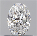 Natural Diamond 0.50 Carats, Oval with  Cut, D Color, VVS2 Clarity and Certified by GIA