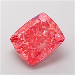 Picture of Lab Grown Diamond 4.07 Carats, CUSHION MODIFIED with  Cut, Fancy Vivid Pink Color, VS1 Clarity and Certified by IGI