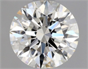 Natural Diamond 0.75 Carats, Round with Excellent Cut, H Color, IF Clarity and Certified by GIA