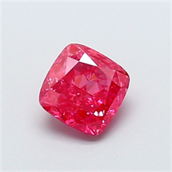 Picture of Lab Grown Diamond 1.23 Carats, CUSHION MODIFIED with  Cut, Fancy Vivid Pink Color, VVS2 Clarity and Certified by IGI