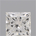Natural Diamond 0.72 Carats, Princess with  Cut, F Color, SI2 Clarity and Certified by IGI