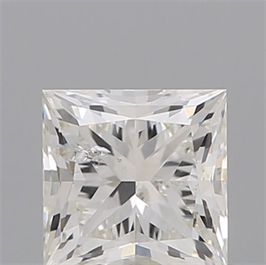 Picture of Natural Diamond 0.72 Carats, Princess with  Cut, F Color, SI2 Clarity and Certified by IGI