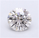 Lab Grown Diamond 1.08 Carats, Round with Ideal Cut, F Color, VS2 Clarity and Certified by IGI