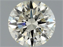 Natural Diamond 0.70 Carats, Round with Excellent Cut, K Color, SI2 Clarity and Certified by HRD