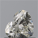 Natural Diamond 0.53 Carats, Heart with  Cut, K Color, VVS2 Clarity and Certified by GIA