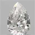 Natural Diamond 0.10 Carats, Pear with  Cut, E Color, VS2 Clarity and Certified by IGI
