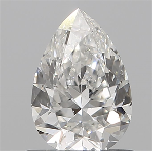 Picture of Natural Diamond 0.10 Carats, Pear with  Cut, E Color, VS2 Clarity and Certified by IGI