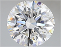 Lab Grown Diamond 3.69 Carats, Round with Ideal Cut, E Color, VVS2 Clarity and Certified by IGI