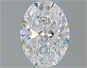 Natural Diamond 1.21 Carats, Oval with  Cut, D Color, VS2 Clarity and Certified by GIA