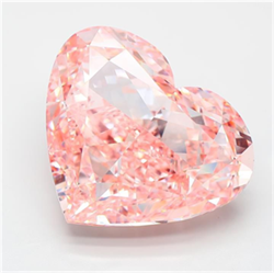 Picture of Lab Grown Diamond 47.10 Carats, Heart with  Cut, Fancy Intense Pink Color, VS1 Clarity and Certified by IGI
