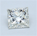 Natural Diamond 0.91 Carats, Princess with  Cut, I Color, VS2 Clarity and Certified by GIA