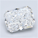 Natural Diamond 2.50 Carats, Radiant with  Cut, G Color, VVS1 Clarity and Certified by GIA